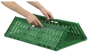 Kosz pojemnik składany (wym. 600 x 400 x 180 mm) - Koszyki i wózki sklepowe - miniaturka - grafika 3