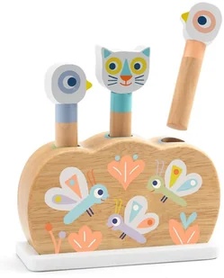 Drewniana zabawka z wyskakującymi zwierzątkami Djeco - Zabawki interaktywne dla dzieci - miniaturka - grafika 2