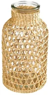 Wazony i flakony - Wazon szklany opleciony sznurkiem LWZ-29 wys. 20 cm - miniaturka - grafika 1