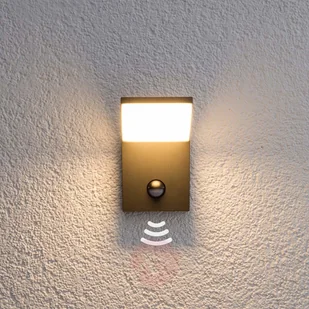 Lampenwelt Zewnętrzna lampa ścienna LED NEVIO z czujn ruchu - Lampy ogrodowe - miniaturka - grafika 3