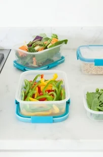 Curver Smart Fresh pojemnik na żywność, przezroczysty niebieski, różne rozmiary, przezroczysty/niebieski, 17 x 17 x 9 cm 232593 - Inne artykuły do sprzątania - miniaturka - grafika 3