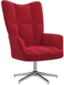 Fotele - shumee Fotel winna czerwień obity aksamitem - miniaturka - grafika 1