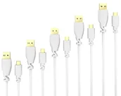 Kable USB - KabelDirekt Przewód 5 X bezpośrednio kabel micro-USB 2.0  Top Series, biały 850 - miniaturka - grafika 1
