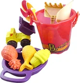 Zabawki do piasku - B.Toys wiaderko z akcesoriami do piasku Sands Ahoy! (Czerwony) - miniaturka - grafika 1
