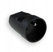 Adaptery i przejściówki - Gniazdo Przenośne Przedłużacza Z Uziemieniem Czarn - miniaturka - grafika 1