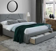 Łóżka - VALERY łóżko 160 cm z szufladami popiel (3p=1szt) - miniaturka - grafika 1