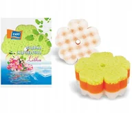 Rękawice i gąbki do kąpieli - Gąbka Kąpielowa Masażowa Lilka Kwiatek Kolorowa - miniaturka - grafika 1