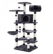 Drapaki dla kotów - Drapak dla kota XXL grafitowy plac zabaw 165 cm - miniaturka - grafika 1