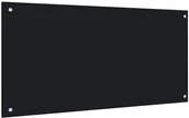 Akcesoria i części AGD - vidaXL Panel ochronny do kuchni, czarny, 100x50 cm, szkło hartowane - miniaturka - grafika 1