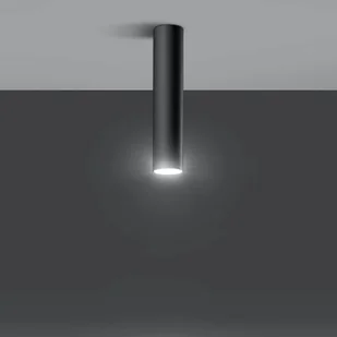 EULUNA Lampa sufitowa Tube w kształcie walca, czarna - Lampy sufitowe - miniaturka - grafika 3