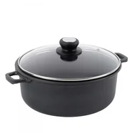 Garnki - De Buyer Choc Extreme 4,7 L Czarny Garnek Aluminiowy Z Pokrywką - miniaturka - grafika 1