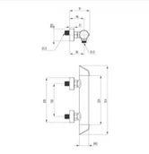 Baterie wannowe i prysznicowe - Deante Arnika Nero Bateria prysznicowa ścienna czarna BQAN40M - miniaturka - grafika 1