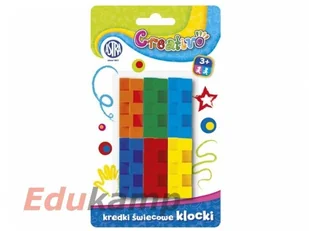 Kredki świecowe 6 kolorów Klocki Creativo - Artykuły biurowe - miniaturka - grafika 2