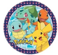 Naczynia i sztućce jednorazowe - Amscan Talerzyki urodzinowe Pokemon 23 cm 8 szt 9904820 - miniaturka - grafika 1