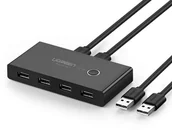 Adaptery i przejściówki - uGreen Switch przełącznik box UGreen HUB KVM USB 2x4 USB 2.0 9896X1 - miniaturka - grafika 1
