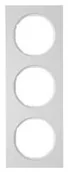 Klawisze i ramki - Berker R3 aluminium/biały ramka 3 B_10132274 - miniaturka - grafika 1