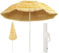 Parasole ogrodowe - vidaXL Parasol plażowy w stylu hawajskim, naturalny, 300 cm - miniaturka - grafika 1