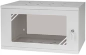 Szafy rack - Spacetronik Szafa RACK 19'' 6U 600x450mm SZARA Drzwi Szklane - miniaturka - grafika 1