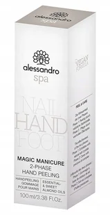 alessandro Spa Magic Manicure 2-fazowy peeling  peeling do rąk / pielęgnacja dłoni z olejkiem migdałowym, 100 ml - Kremy i maski do rąk - miniaturka - grafika 3