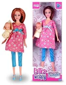 Lalki dla dziewczynek - Artyk Lalka Natalia w ciąży różowa - miniaturka - grafika 1