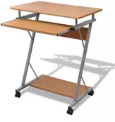 Biurka - Biurko komputerowe z ruchom podstawk na klawiatur Brzowe) - miniaturka - grafika 1