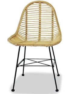 vidaXL Krzesła do jadalni, 4 szt., naturalny rattan - Krzesła - miniaturka - grafika 2