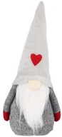 Pozostałe akcesoria świąteczne - Gnom filcowy z sercem 27 cm szary - miniaturka - grafika 1