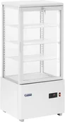 Szafy i witryny chłodnicze - Royal Catering Witryna chłodnicza 78 l 4 poziomy biała zamykana RCCC-78-WT - miniaturka - grafika 1