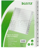 Przekładki do segregatorów - Leitz Przekładki PP A4 1-12 szare LE1084 - miniaturka - grafika 1