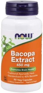 Now Foods NOW Bacopa Extract 450mg 90vegcaps - Witaminy i minerały dla sportowców - miniaturka - grafika 2