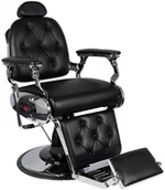 Fotele fryzjerskie - GABBIANO FOTEL BARBERSKI PIETRO CZARNY 133508 - miniaturka - grafika 1