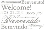 Naklejki na ścianę - Komar Living naklejki "Welcome", 1 sztuki, szary, 19700h 19700h - miniaturka - grafika 1