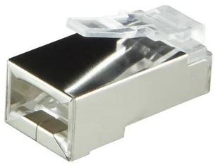 LogiLink Wtyk RJ45 CAT.6 FTP MP0022 z osłonką czarny 100szt SPLKOKGF0080 - Kable miedziane - miniaturka - grafika 3