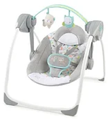 Leżaczki i huśtawki - Ingenuity 10845 przenośny kołysk Comfort 2 Go  Fanciful Forest, szary - miniaturka - grafika 1