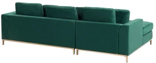 Beliani Sofa lewostronna welurowa szmaragdowa OSLO - Sofy i kanapy - miniaturka - grafika 4
