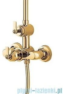 Omnires Armance system prysznicowy natynkowy termostatyczny złoty AM5244/6GL | - Słuchawki prysznicowe - miniaturka - grafika 4