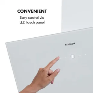 Klarstein Laurel 60 Biały (CGCH5-Laurel60-WH) - Okapy kuchenne - miniaturka - grafika 3