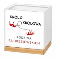 Donice - Blumfeldt Murrano Personalizowana kwadratowa z napisem dla pary na ślub PDC2-034 - miniaturka - grafika 1