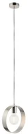 Lampy sufitowe - Endon LAMPA wisząca HOOP 90454 Endon metalowa OPRAWA okrągły ZWIS modernistyczny nikiel 90454 - miniaturka - grafika 1