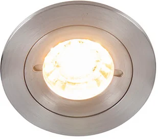 QAZQA Inteligentna wpuszczana stal punktowa okrągła IP44 z Wifi GU10 - Xena - Oprawy, klosze i abażury QAZQA Inteligentna wpuszczana stal punktowa okrągła IP44 z Wifi GU10 - Xena - Oprawy, klosze i abażury - miniaturka - grafika 1