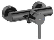 Baterie wannowe i prysznicowe - Roca Naia Black Bateria prysznicowa ścienna czarna A5A2196CN0 - miniaturka - grafika 1