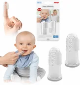 Szczoteczki do zębów dla dzieci - Reer Szczoteczka do zębów na palec silikon 2szt RE-79249 - miniaturka - grafika 1