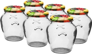 Browin Słoik Amfora 580ml (fi82) z kolorową zakrętką 6szt. - Pojemniki kuchenne - miniaturka - grafika 2