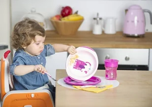 Chicco Zestaw 2 talerzy 12m+ różowy - Zestawy naczyń dla dzieci - miniaturka - grafika 9