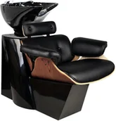 Meble fryzjerskie - GABBIANO MYJNIA FRYZJERSKA FLORENCJA ORZECH CZARNA 133534 - miniaturka - grafika 1