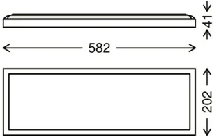 Briloner Lampa sufitowa LED 7365, 58 x 20 cm, czarna - Lampy sufitowe - miniaturka - grafika 2