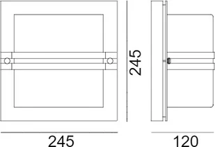 Norlys Kinkiet BERN LED 657B 657B - Lampy ogrodowe - miniaturka - grafika 2