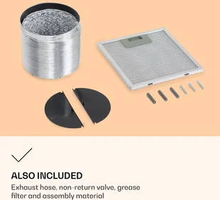 Klarstein Barella 35 Inox TK15CH-Barella-BK - Okapy kuchenne - miniaturka - grafika 5