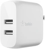Kable komputerowe i do monitorów - Belkin Podwójna ładowarka ścienna Boost Charge 12W x2 Biała WCB002vfWH - miniaturka - grafika 1