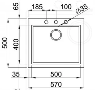 Elleci Quadra 105 (podwieszany) 40 Full black - Zlewozmywaki - miniaturka - grafika 3